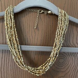 Chico's gold tone multi strand necklace